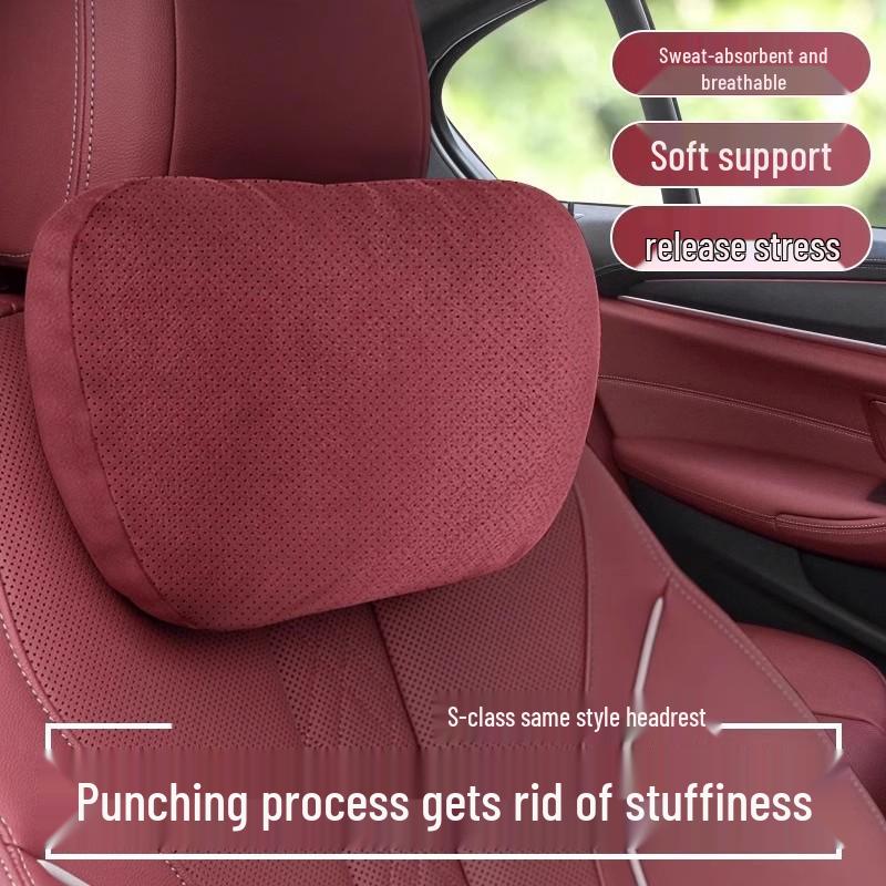 BMW Headrest Neck Support and Lumbar Cushion for 1, 3, 5, 7 Series and X1, X3, X5, X6 - Car Interior Accessory.