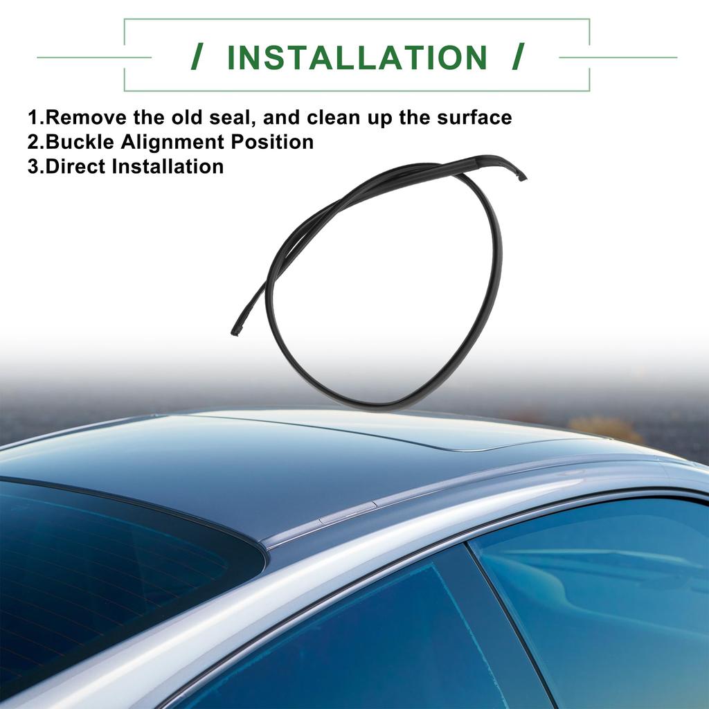 Motoforti Roof Ceiling Strip Weatherstrip Roof Trim Sunroof Seal for Toyota Yaris Hatchback 2006-2011