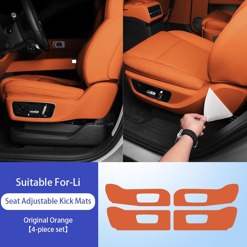For Li Lixiang L7 L8 L9 Car Seat Adjustment Protective Sticker Ideal Leather Car Seat Adjustment Anti Kick Pads on Both Sides
