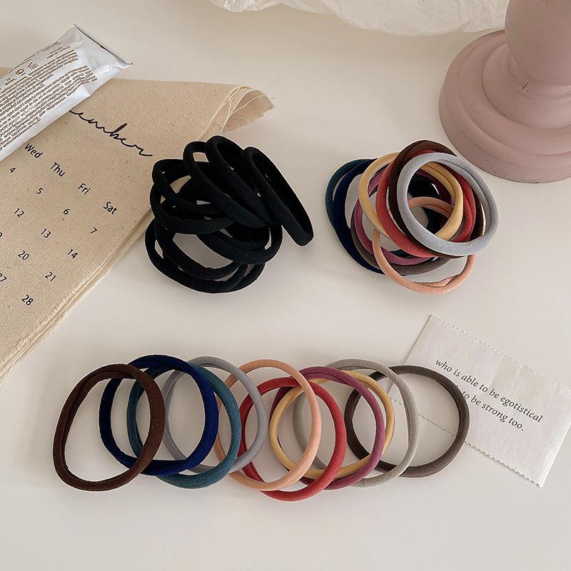 Yanrong 50 шт. однотонные бесшовные эластичные резинки для волос для женщин высокоэластичная резинка держатель для хвоста аксессуары для волос для девочек