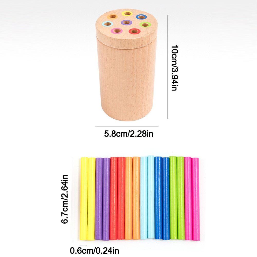 Shape Matching Montessori Toys Teaching Aid Wooden Learning Toys Color Sorting Toys  Toddlers