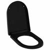 VidaXL Soft-Close Toilet Seat Quick Release Black
