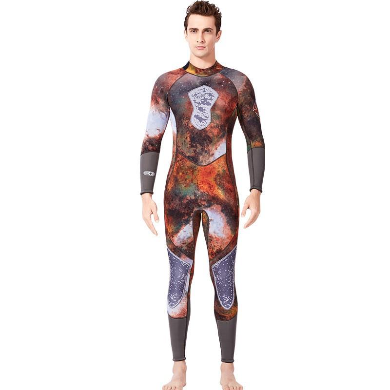 3mm Camo Neoprene Wetsuit Diving Snorkeling Surfing Spearfishing Warm Water Sports Unisex Adult