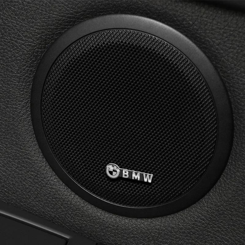 CCH1 For BMW For BMW 4pcs car audio decorate 3D Aluminum Badge Emblem Stickes For BMW X1 X3 X5 X6 X7 1 3 5 6 7 Series G20 G30 G11 F15