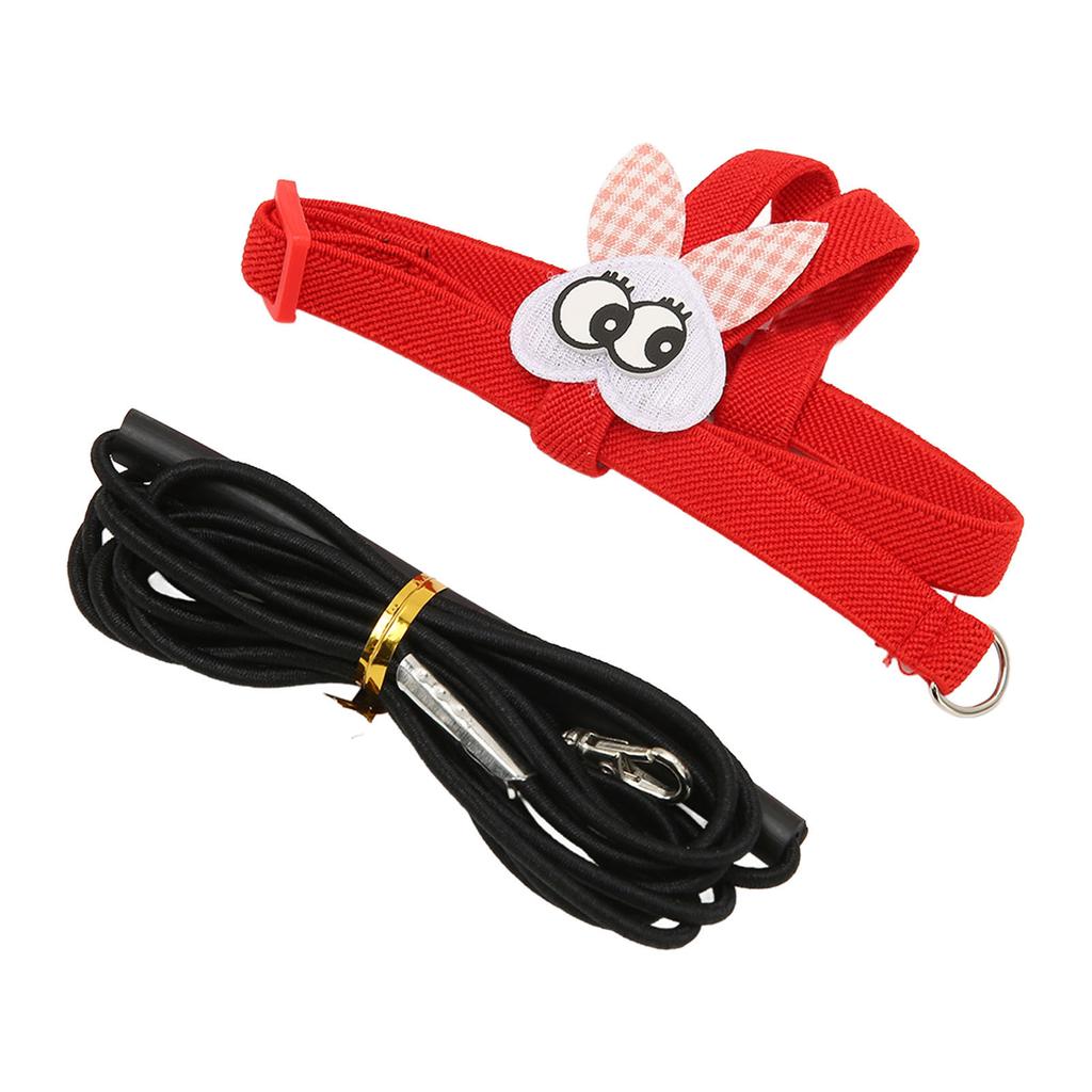 Pet Bird Harness Leash Cute Cartoon Lightweight Bird Flying Harness Traction Rope for Scarlet Macaw Budgerigar