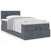 Maison Exclusive - Cadre de lit ottoman avec matelas gris foncé 100x200 cm velours
