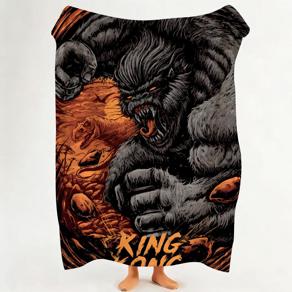 Movie K King K Kong Throw Flannel Throw Blanket Suitable for Sofa Living Room Bedroom