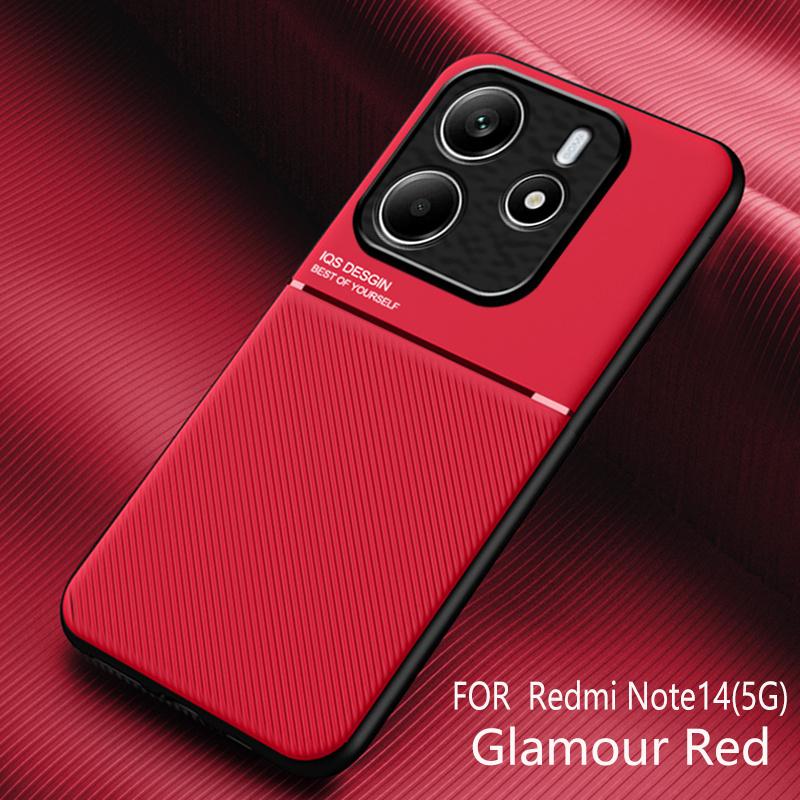 Для Redmi Note 14 5G чехол автомобильный магнитный держатель кожаная пластина задняя крышка для Xiaomi Redmi Note 14 Note14 5G мягкие чехлы для телефонов