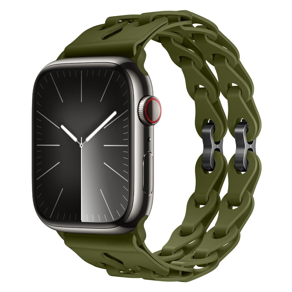 Силиконовый ремешок для Apple Watch band 45мм 44мм 49мм 40мм 41мм 38мм 42мм ремень correa Браслет iWatch ultra 2 Series 9 8 7 6 5 3 Se