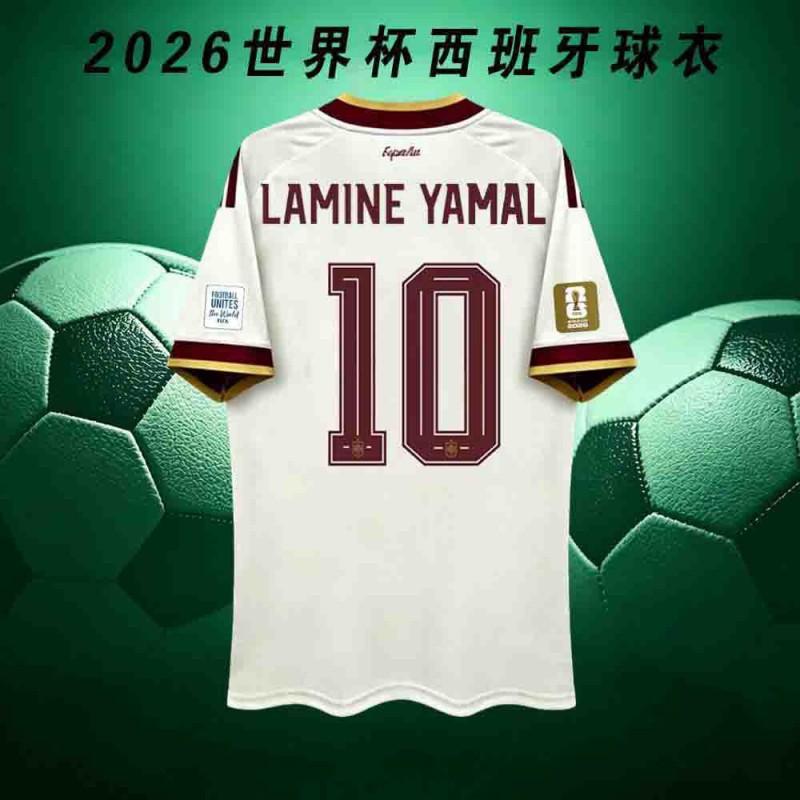 Испания Чемпион Мира 2026 Фан-футболка Мужская Женская С коротким рукавом Футбольная Рубашка Родри Педри Официальная Реплика