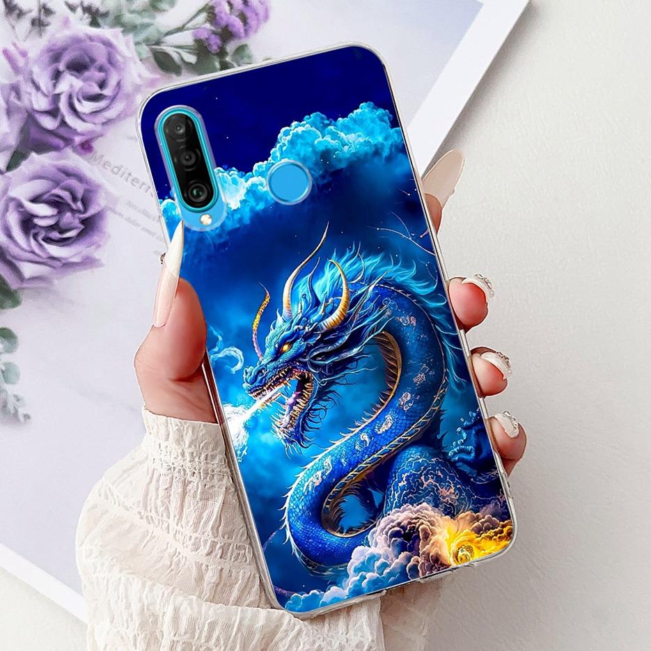 Чехол для Huawei P30 Lite Крутой чехол с узором дракона Прозрачный силиконовый Мягкий тонкий чехол для телефона Для Huawei P30 Pro P 30 Lite P30Lite Сумки