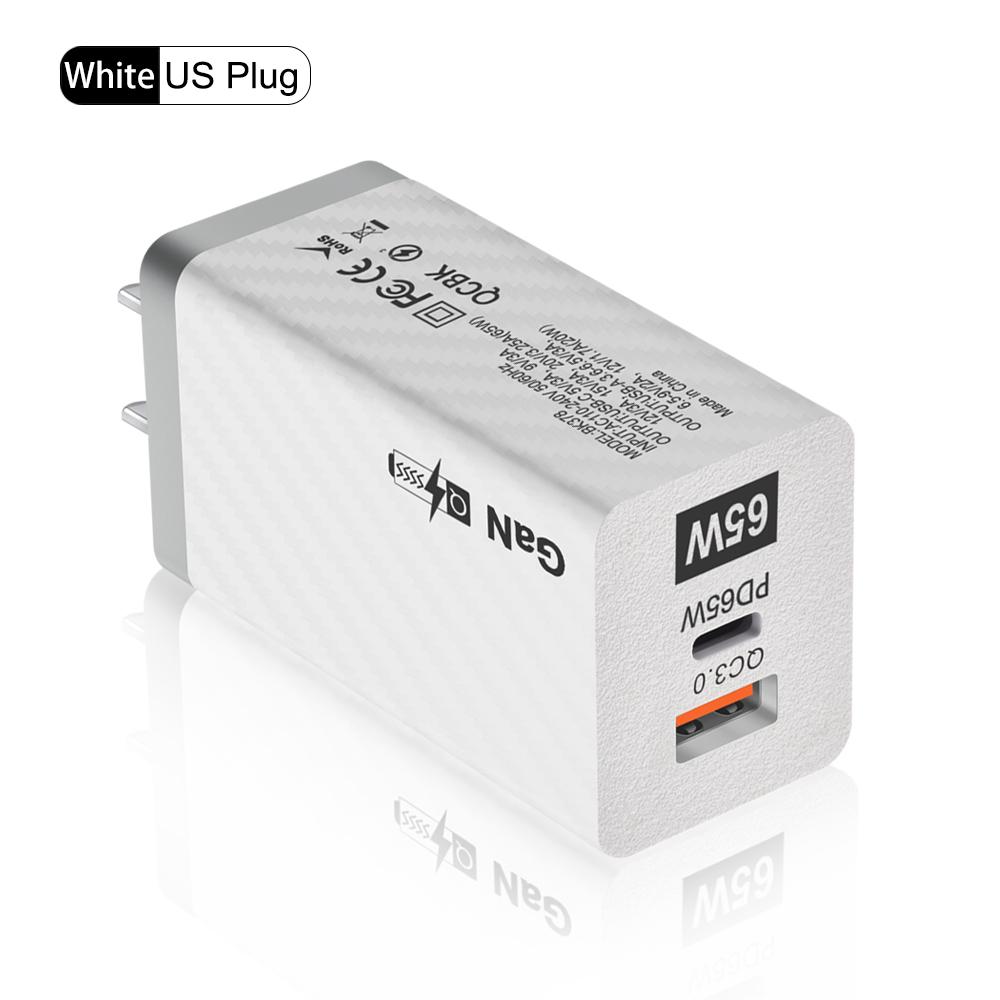 65 Вт GaN зарядное устройство PD Quick Charge 4.0 3.0 Type C USB C быстрое зарядное устройство адаптер мобильный телефон портативное зарядное устройство для планшета iPhone 15 14
