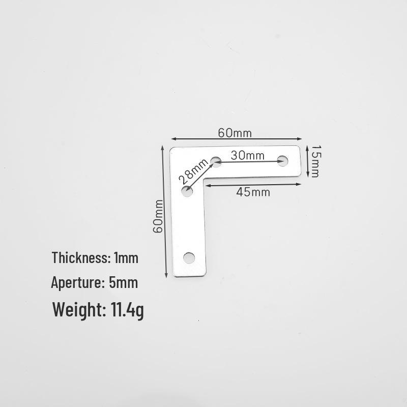 Угловой кронштейн усиления из нержавеющей стали, плоский и Г-образный, соединитель