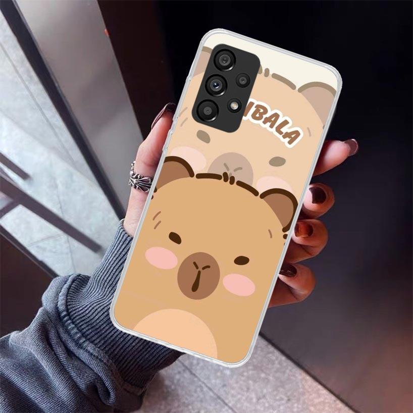 Funny Capybara Cartoon Animal Phone Case For Samsung Galaxy A52 A51 A50S A32 A22 A12 A02S A72 A71 A31 A70 A30S Note 20 Ultra 10