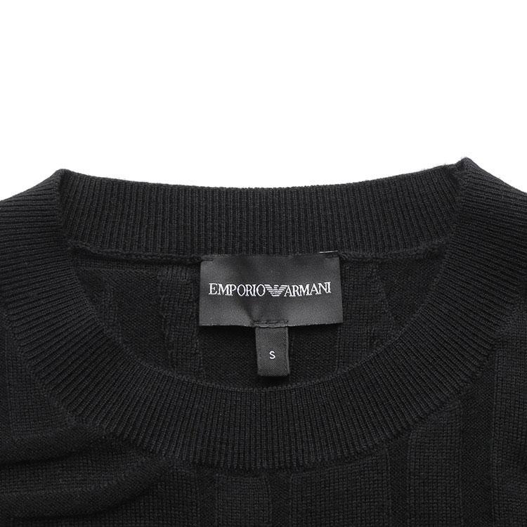 EMPORIO ARMANI FW23 Knitwear Men's Black 6R1MX4-1MFVZ-F016