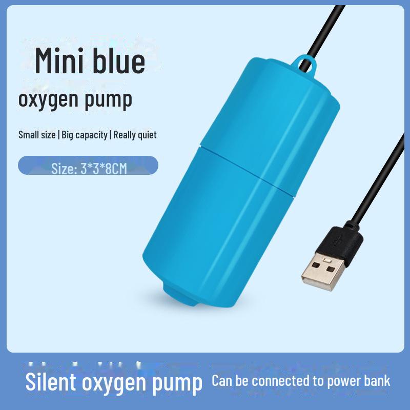 Компактный USB-кислородный насос для аквариумов и рыбалки на открытом воздухе: Бесшумный и эффективный оксигенатор