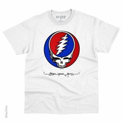 Белая футболка унисекс Grateful Dead Steal Your Face Syf Garcia
