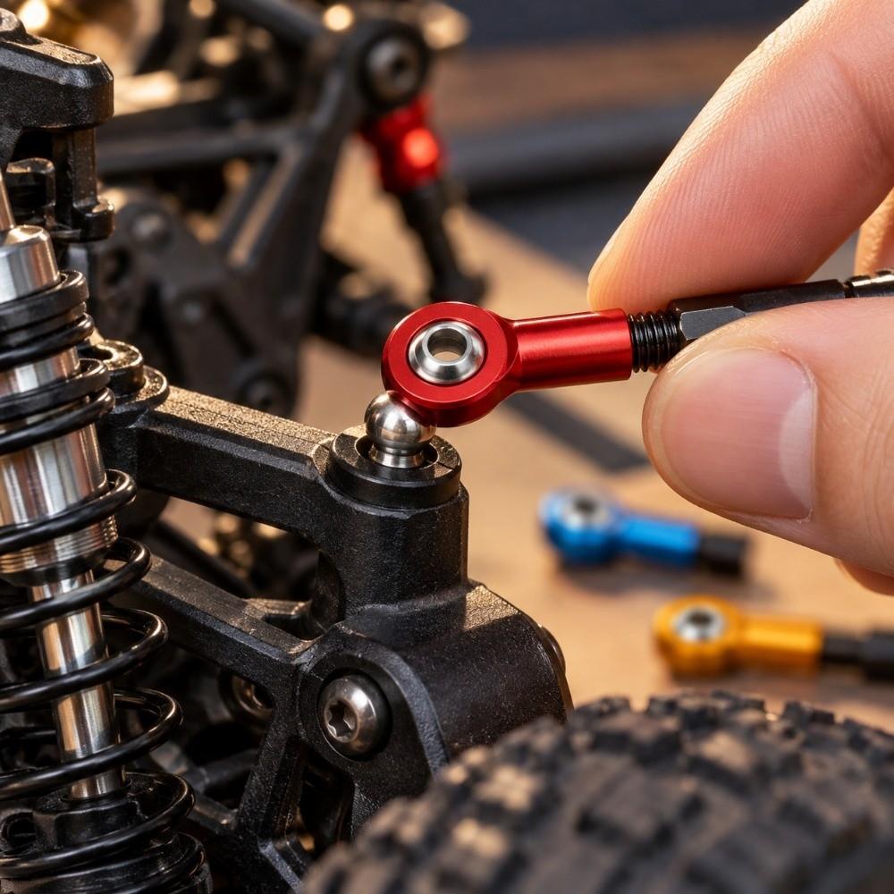 5Pcs Multicolors M3 Aluminum Link Tie Rod Ball for 1/10 RC Car Crawler AXIAL SCX10 D90 D110 Tamiya