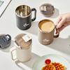 450/500ml 304 Stainless Steel Double-layer Insulated Mug With Strainer&Spoon Leak-proof Milk Coffee Cup Large Capacity Water Cup
