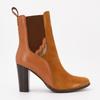 Black Ankle Boots High Heels Bi-material Suede Smooth Leather Woman SCOTCH AND SODA