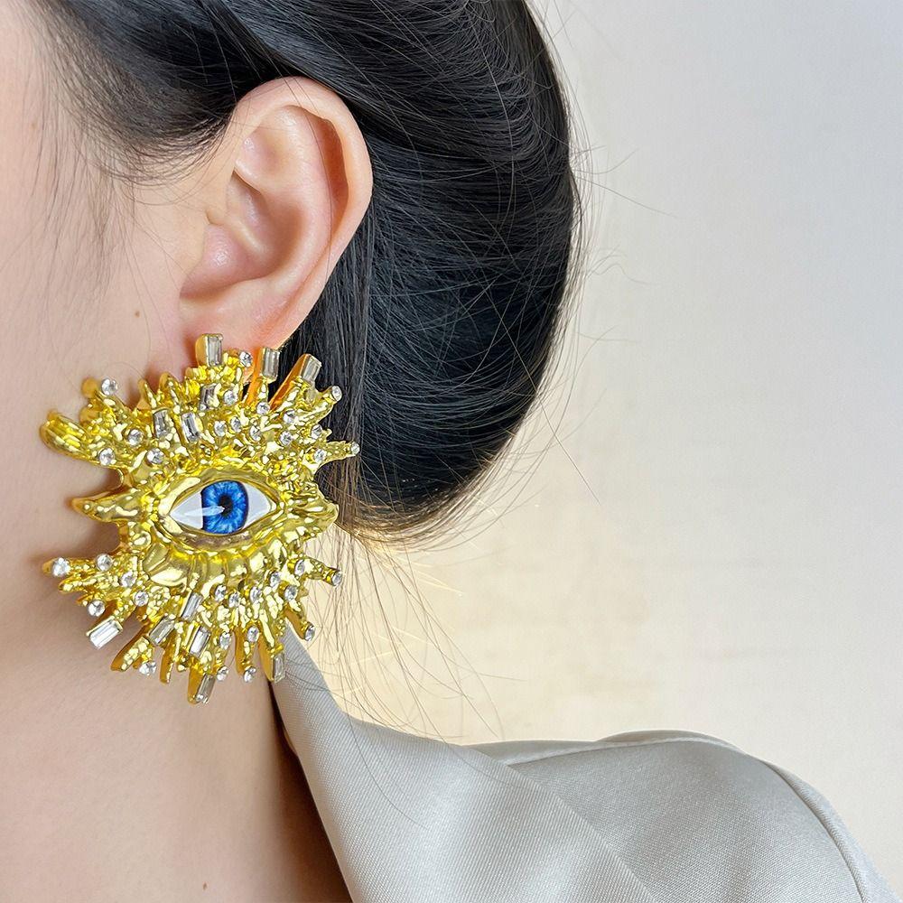 Винтажная серьга-пусета «Глаза демона», деликатная женская брошь, роскошное кольцо «Глаз дьявола», для леди и девушек