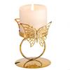 62KD Eid Decoration Moon Castle Butterfly Iron Holder for Table Centerpieces Metal Candlestick Stand Party Gift