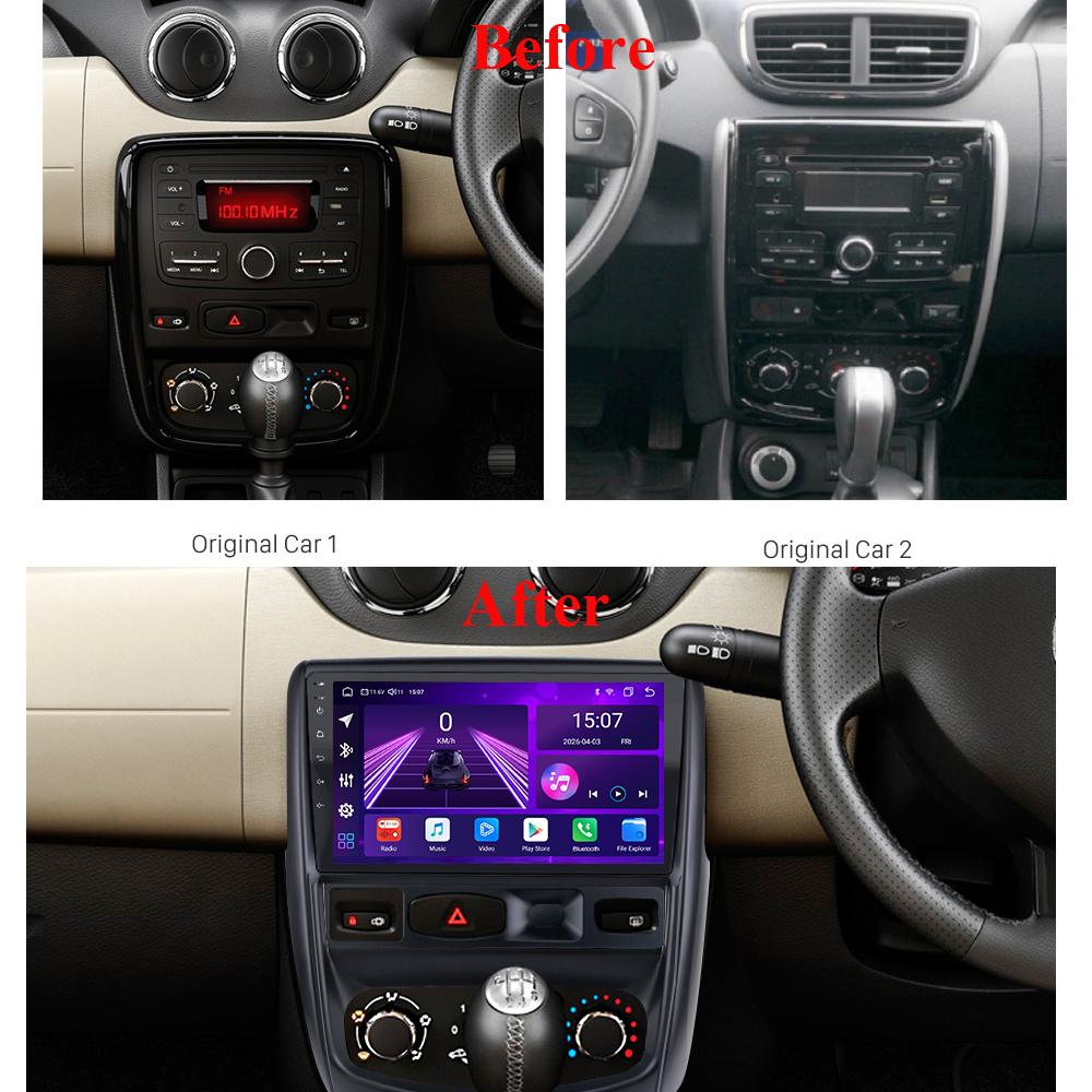 Автомобильная магнитола Android Car-Play для Renault Duster 1 2010-2015 Мультимедийный плеер Головное устройство Стерео Навигация GPS BT WIFI, 8 ЯДЕР ,2+32 ГБ