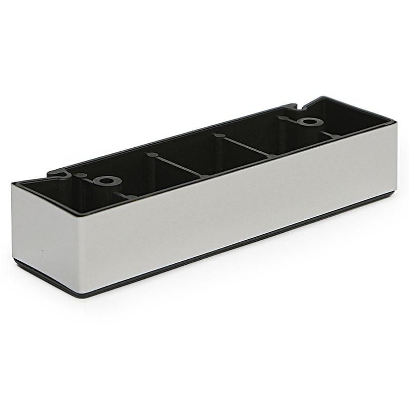 Q&Q ЕВРОПЕЙСКОЕ ПРОИЗВОДСТВО - НОЖКА ПЛАСТИКОВАЯ YNOKO 150х40 В30мм ХРОМ НЕ ОКРАШЕНА. ХРОМИРОВАННЫЙ ЛИСТ.