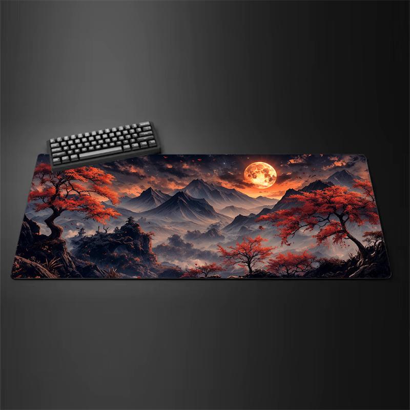 Sakura Scenery Mouse Pad Large AntiSlip Rubber Gaming MousePad Durable Desk Pad Thick Seam Edge Suitable for Office and Gaming