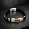 Leather Bracelet Couple Stainless Steel Clasp, Men's Bracelets Steel and Leather