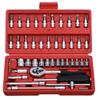 46Pcs Socket Wrench Tool Set Auto Repair Mixed Tool Combination Package Hand Tool Kit with Plastic Toolbox