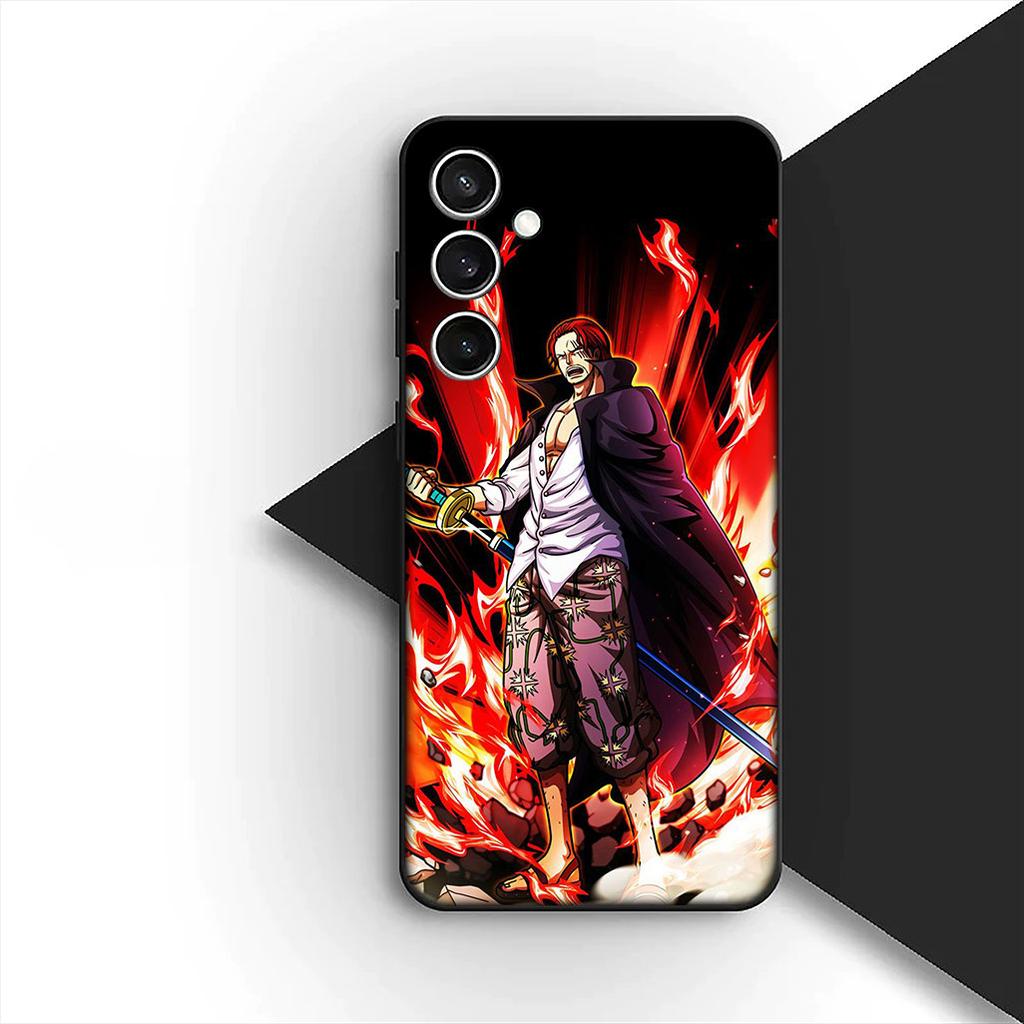 Cover for Samsung Galaxy A35 A36 A55 A26 A05 A06 A14 A50 A51 A53 A54 A12 A13 A23 Phone Case Red Hair One Luffy Pieces Shanks