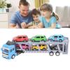 Transport Car Carrier Truck Toy with 6 Small Car for Kids Pull Back Detachable Interactive Toy Carrier Truck