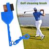 Двойная щетка для чистки клюшек для гольфа с выдвижной крышкой Щетка для чистки клюшек для гольфа с медной нейлоновой щетиной Аксессуар для гольфа