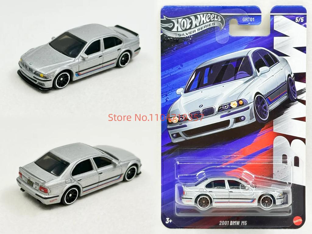 AAAOQ1 Hot Wheels Набор Bmw 2025 Серебряная Серия M1 M2 M3 M4 M5 1:Масштаб 64 Литая модель автомобиля Машинки Нераспечатанная Коллекция Grt01 Модели Игрушки