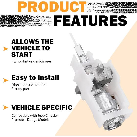 Ignition Switch Actuator Pin 924-704 For 1997-2007 Jeep Wrangler Liberty Grand Cherokee 1995-2005 Dodge Neon Chrysler PT Cruiser Sebring Plymouth