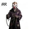 Film Photographing Cosplay Accessories Halloween Clown Mask, Realistic Latex Horror Scary Mask with Creepy Haunted House Costume Red Nose for Parties
