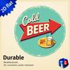 Vintage D Flat Round Aluminum Sign Wall Art for Home Kitchen Cafe Bar Garage Decoration