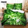 Комплект постельного белья Green Forest, 3 предмета, комплект пододеяльника, мягкий, удобный, дышащий пододеяльник, для декора спальни, гостевой комнаты