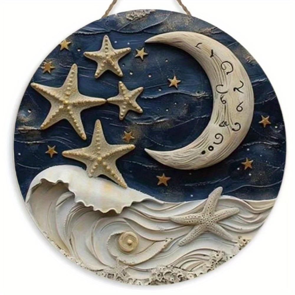 Деревянное настенное украшение в древнем стиле с художественным дизайном - 20 см