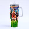 Stainless Steel ONE PIECE Luffy Cartoon 40oz Car Thermos Cup Handle Bingba Cup