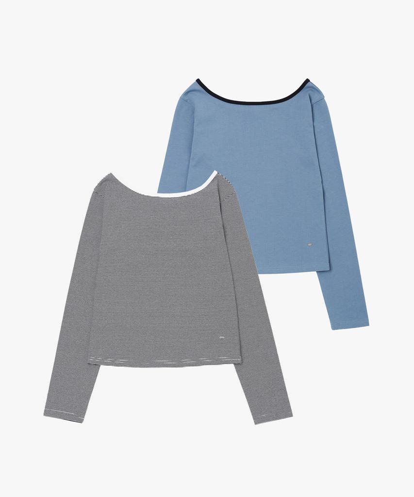 PLAC WOMEN Boat Neck Long Sleeve Jersey Top_2 Colors