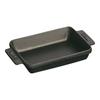 Staub Rectangular Dish Black 15 X Enamel Iron Gratin Dish Japanese Dish "Mini 11cm" [Authorized Product] 40509-548