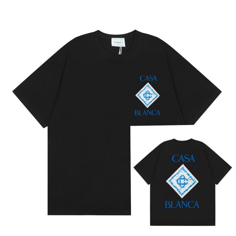 Men Women Streetwear Short Sleeve T-Shirt With Geometric Letter Print Loose Fit Cotton Tee Casual