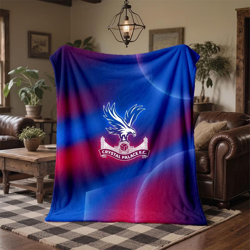 Crystal Palace Football Print Flannel Blanket Soft Warm Sofa Bed Throw Blanket For Home Office Bedroom