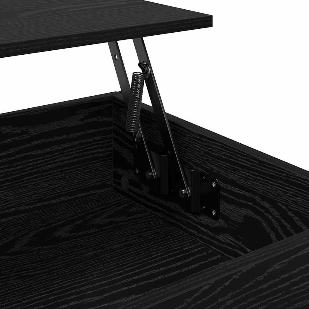 Coffee Table Black Oak Look 70x50x50 cm Wood Based Panel