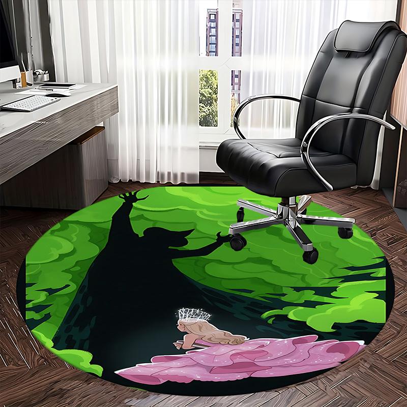 Fairy Tale Princess,Forest Monster Shadow Chair mat Round Rug Office carpet, Non slip, Suitable for Living Rooms, Bedrooms,Decor1205927a