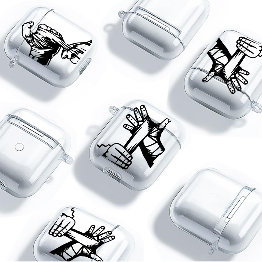 Чехол для Airpods Pro 3 4 1 Pro2 Pro3 2 Прозрачный Чехол для Наушников Обложка Боксер Повязка Арт