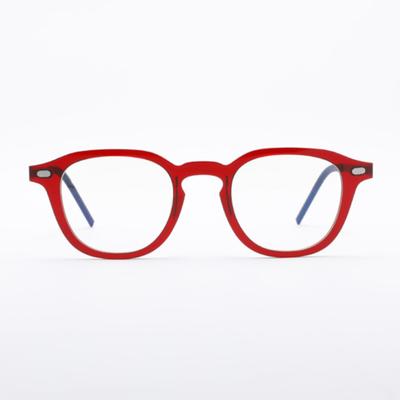 Aloeyewear [ALOXROUNZ] The air ARA5101 C4 ультралегкая винтажная оправа oversize прозрачно-красная оправа для очков