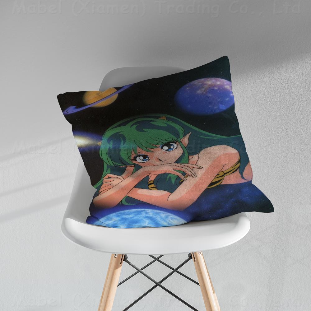 Urusei Yatsura Anime Office Cushion Pillowcase Car Cushion CoverXCM Lumbar Pillowcase Sofa Pillowcover